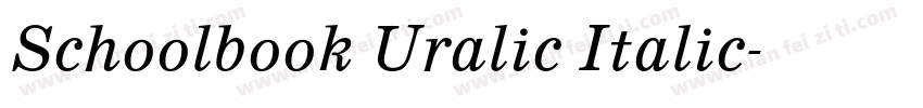 Schoolbook Uralic Italic字体转换